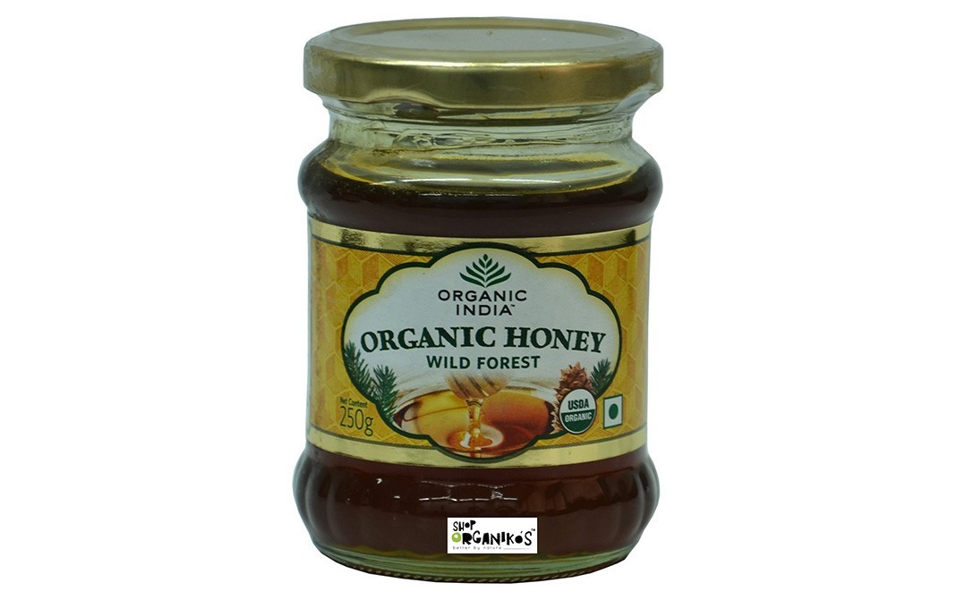 Organic India Organic Honey Wild Forest   Glass Jar  250 grams